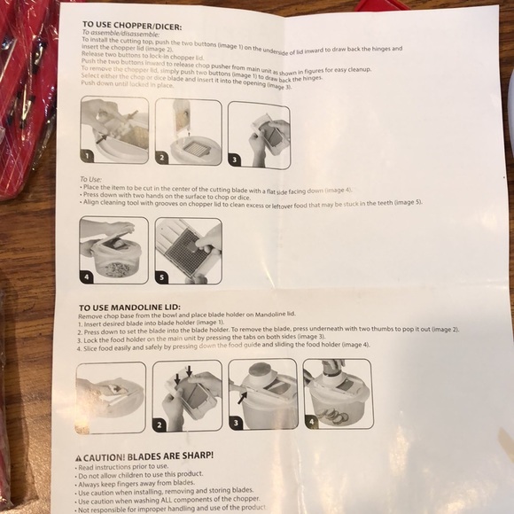 Chopper Set & salad spinner. Red and white. New original packaging - Picture 5 of 8